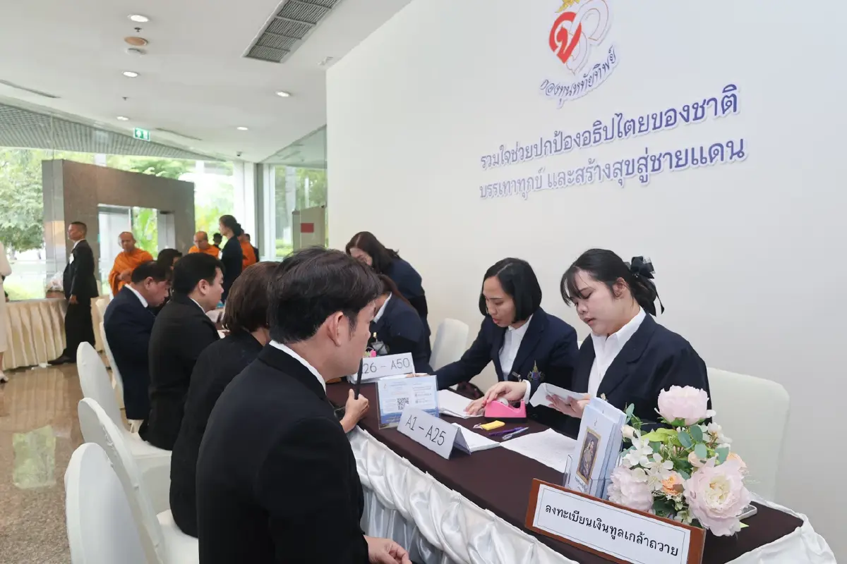 กรมพระศรีสวางควัฒน ทรงรับการทูลเกล้าฯ ถวายเงิน 'กองทุนหทัยทิพย์'