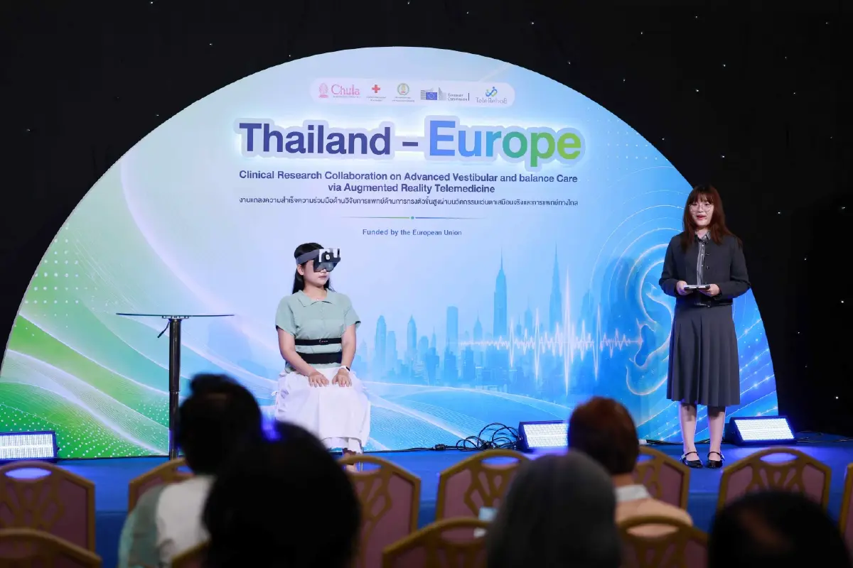 แพทย์จุฬาฯ ผนึกกำลังทีมยุโรป วิจัยฟื้นฟูการทรงตัวด้วย AI–AR