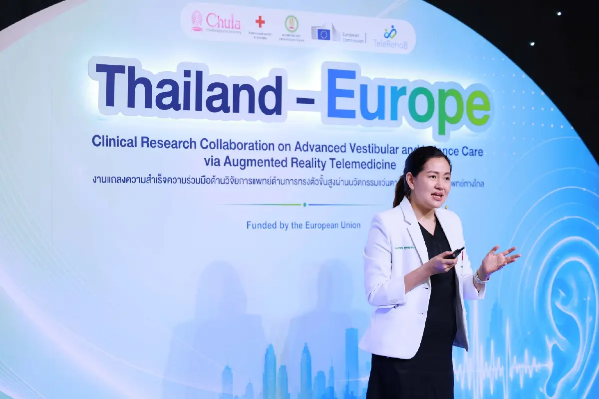 แพทย์จุฬาฯ ผนึกกำลังทีมยุโรป วิจัยฟื้นฟูการทรงตัวด้วย AI–AR