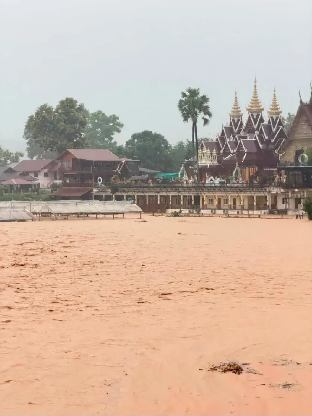 เทียบชัด น้ำท่วมน่านล่าสุด ทุ่งนา-คาเฟ่ดัง หลังวัดศรีมงคล เสียหายหนัก