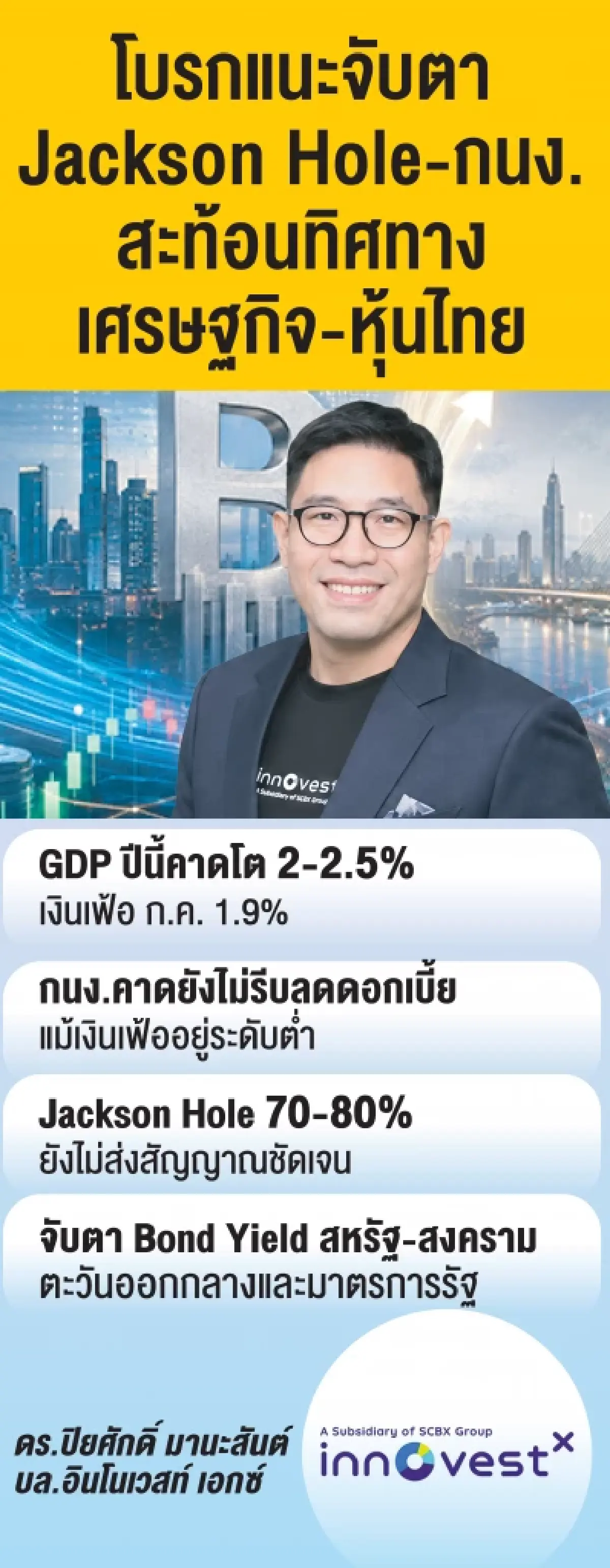 จับตา 2 บิ๊กอีเวนต์เศรษฐกิจ โบรกเผยชี้ชะตา ‘หุ้นไทย-ดอกเบี้ย-เงินทุน’