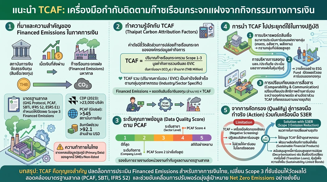 แนะนำ TCAF: เครื่องมือกำกับติดตามก๊าซเรือนกระจกแฝงจากกิจกรรมทางการเงิน