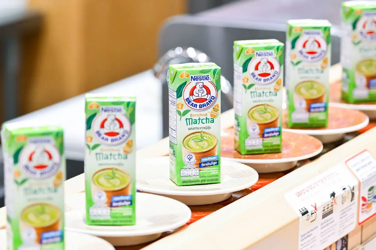 นมตราหมีเอ็นริช - Katsu Midori Sushi ส่งความอร่อยผ่าน 'นมหมี อีซี่มัทฉะ'