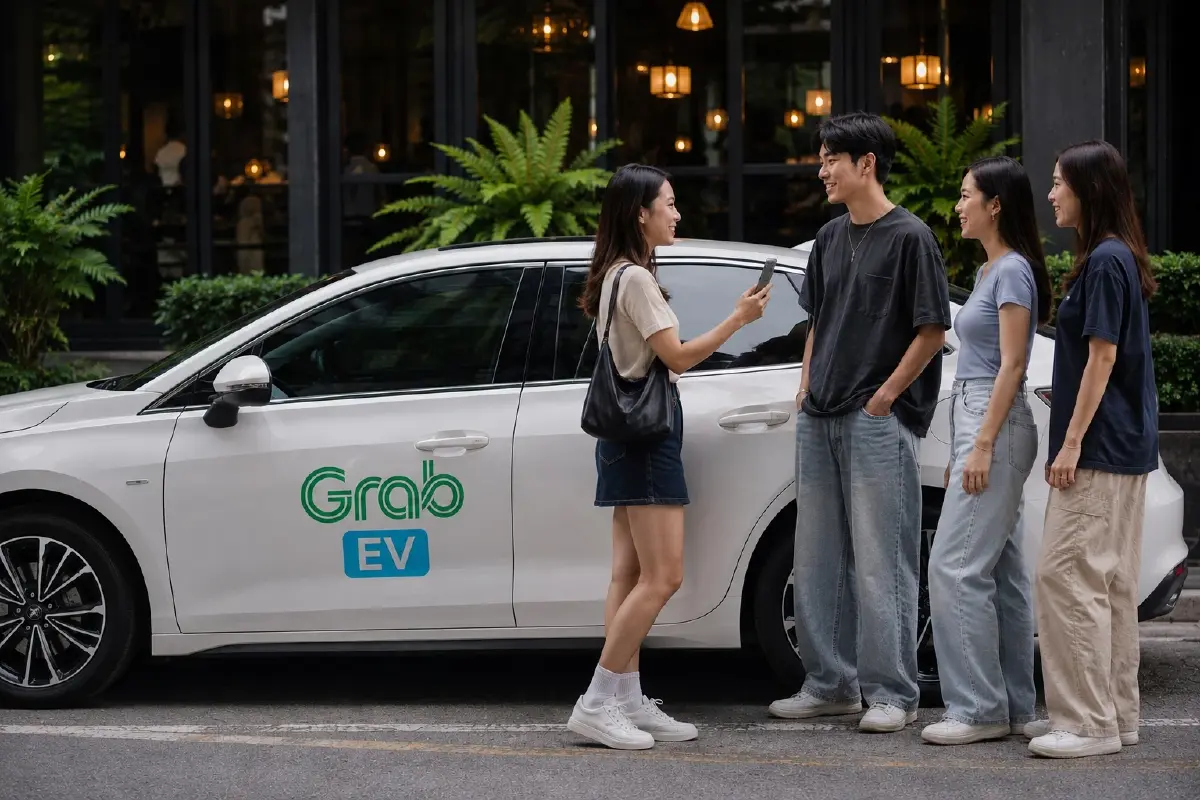 แกร็บเปิดตัว 'Group Ride-Grab EV' แชร์ทริป เลือก EV รับเทรนด์รักษ์โลก