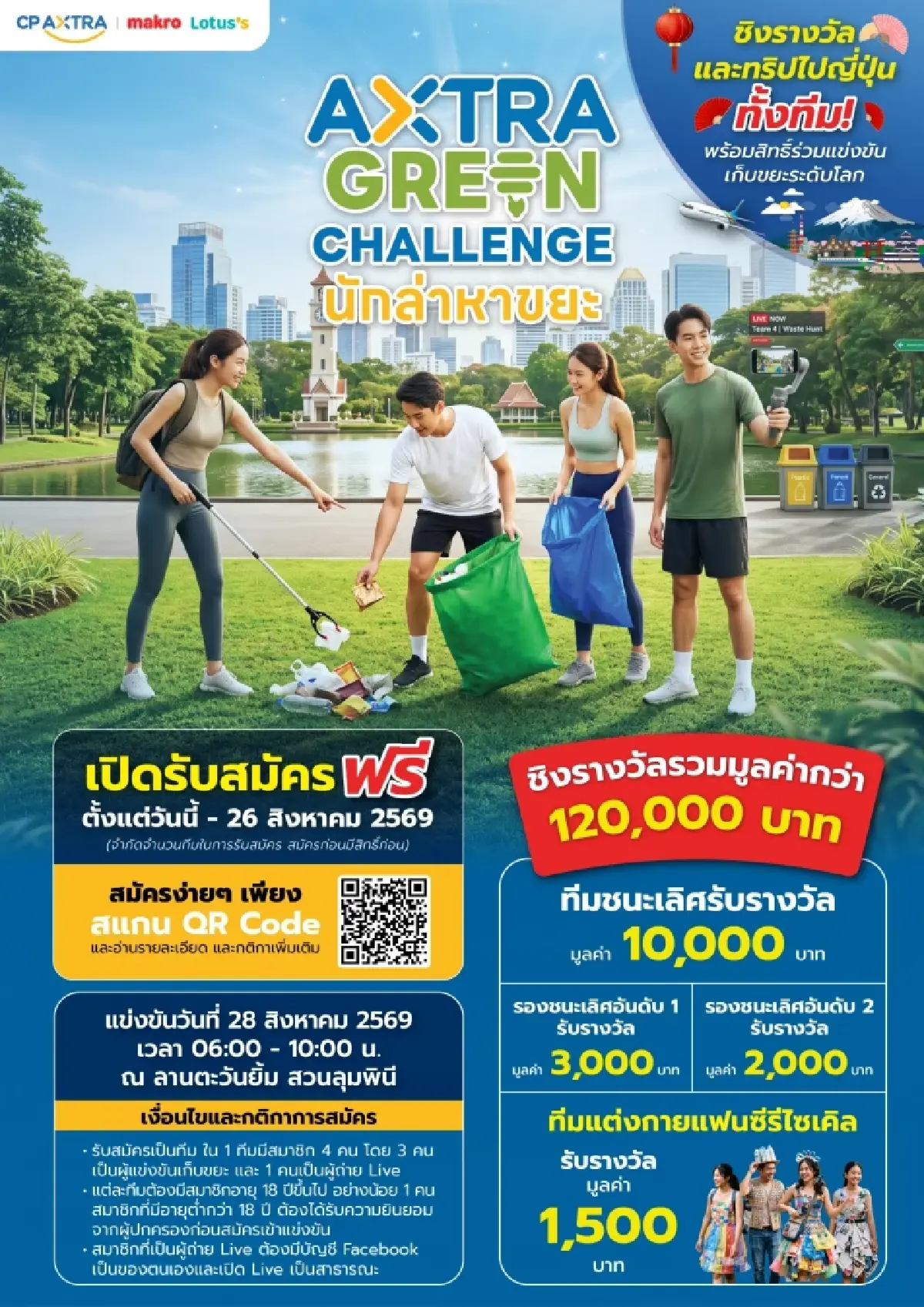 ซีพี แอ็กซ์ตร้า ชวนร่วมงาน 'AXTRA GREEN CHALLENGE นักล่าหาขยะ'