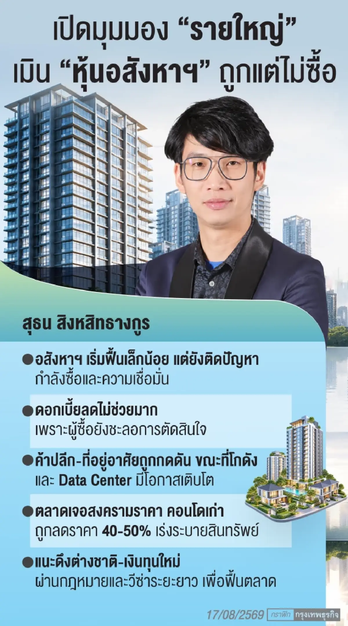 ‘รายใหญ่’ เมินหุ้นกลุ่มอสังหาฯ ราคาถูกแต่ไม่ซื้อ ‘ดร.นิเวศน์’ เตือนเข้าสู่ ‘ธุรกิจขาลงยาว’