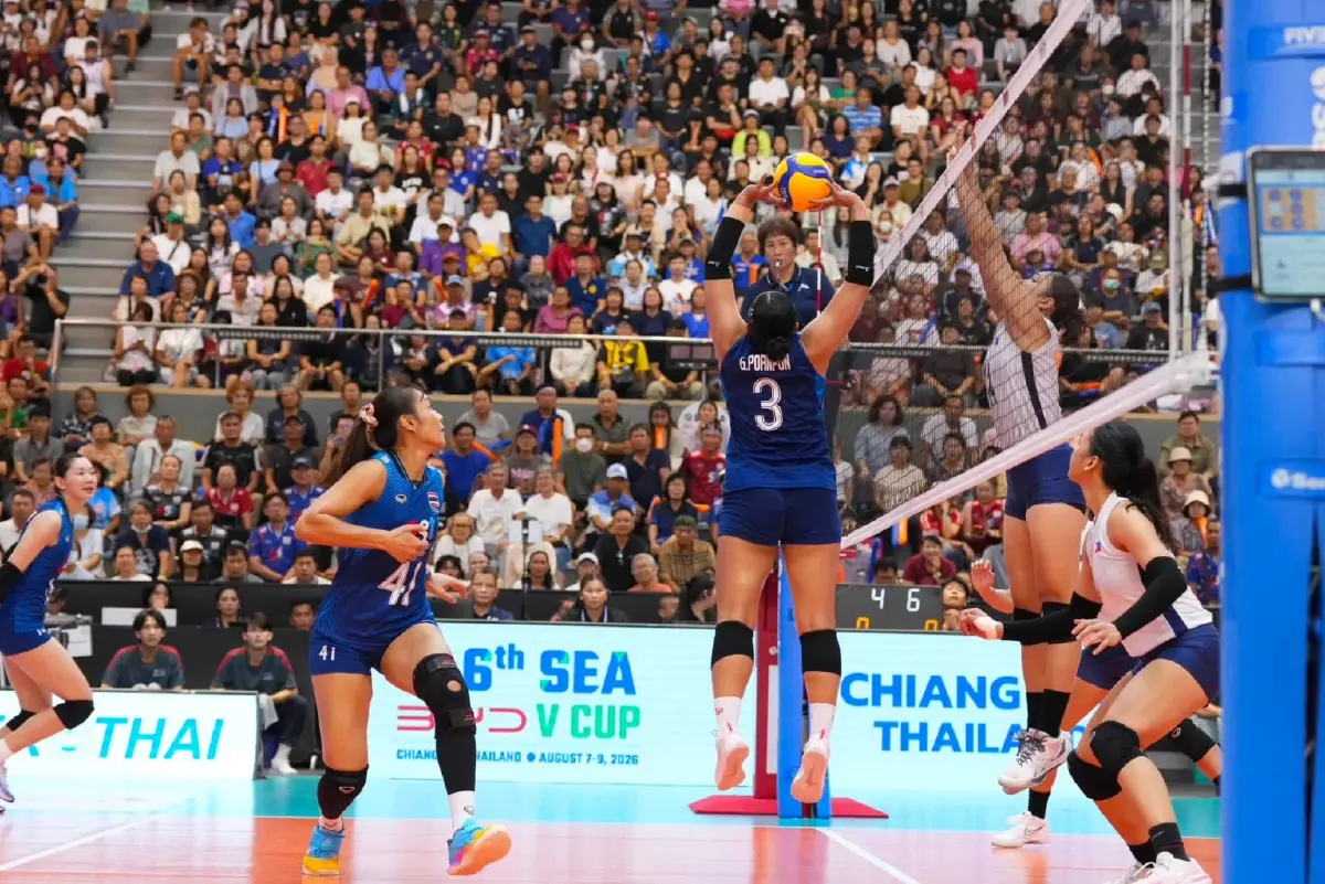 ถ่ายทอดสดวอลเลย์บอลหญิง 'ทีมชาติไทย พบ อินโดนีเซีย' SEA V Cup 2026