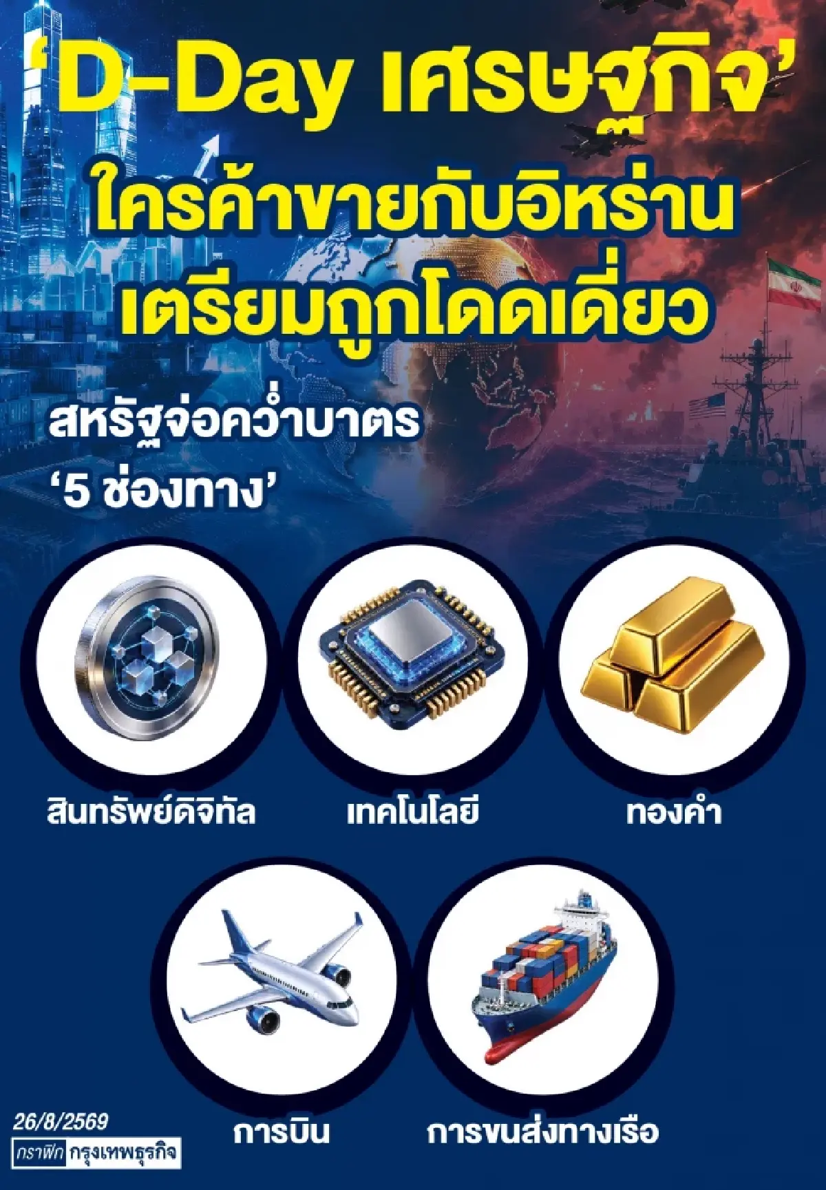 ‘สหรัฐ’ เปิดศึก 3 ด้านป่วนโลก ‘ดีเดย์’ มาตรการเศรษฐกิจ-เตือนสงครามบีบไทยเลือกข้าง