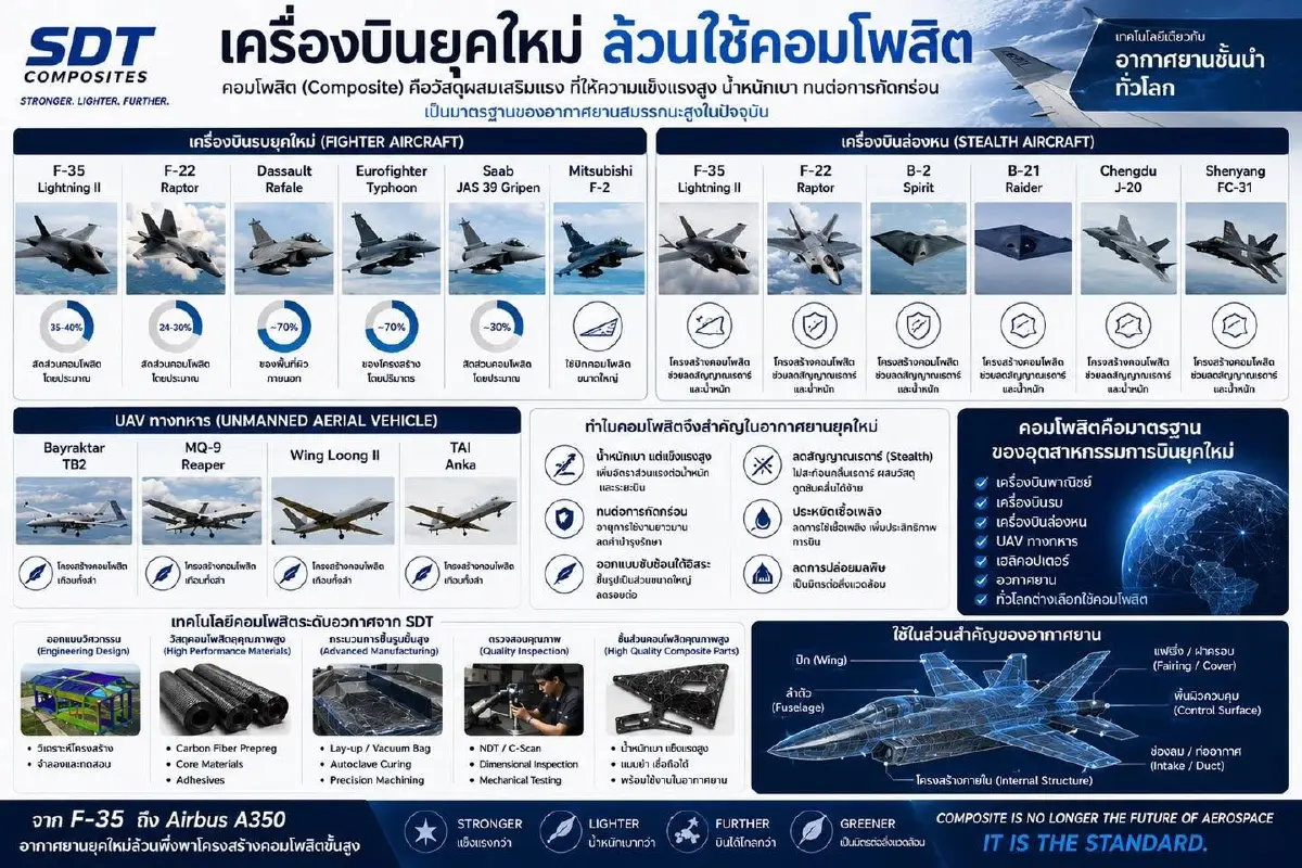 SDT Composites ปลุกอุตสาหกรรม UAV ไทยก้าวสู่ผู้ผลิต Military Grade ระดับสากล