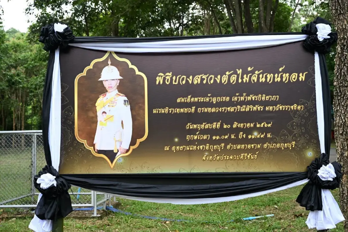 พิธีบวงสรวงตัด 'ไม้จันทน์หอม' อช.กุยบุรี ใช้ในพระราชพิธี 'เจ้าฟ้าพัชรกิติยาภาฯ'