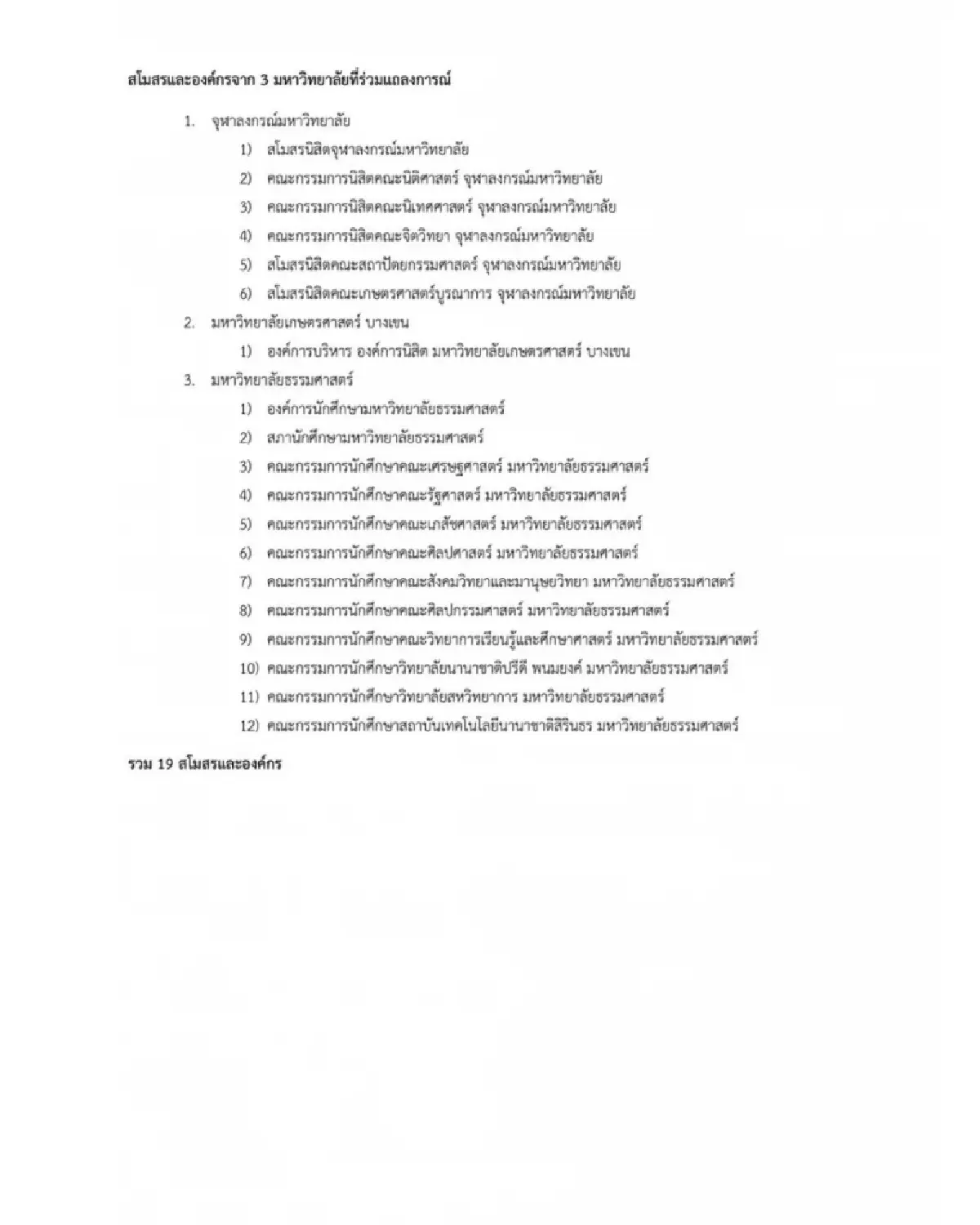 พรรคส้ม-19 องค์กร นศ. 3 มหาวิทยาลัย ค้าน 'มิน ออง ไลง์' เยือนไทย