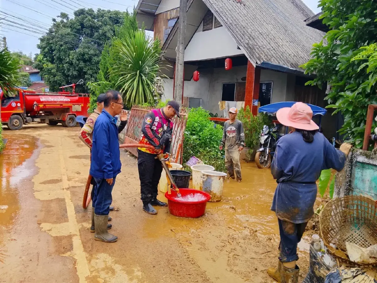 ฟื้นฟูน้ำท่วมน่าน 2569 อุตุฯ เตือนร่องมรสุมดักทาง พายุนาร์รา ถล่มทางอ้อม