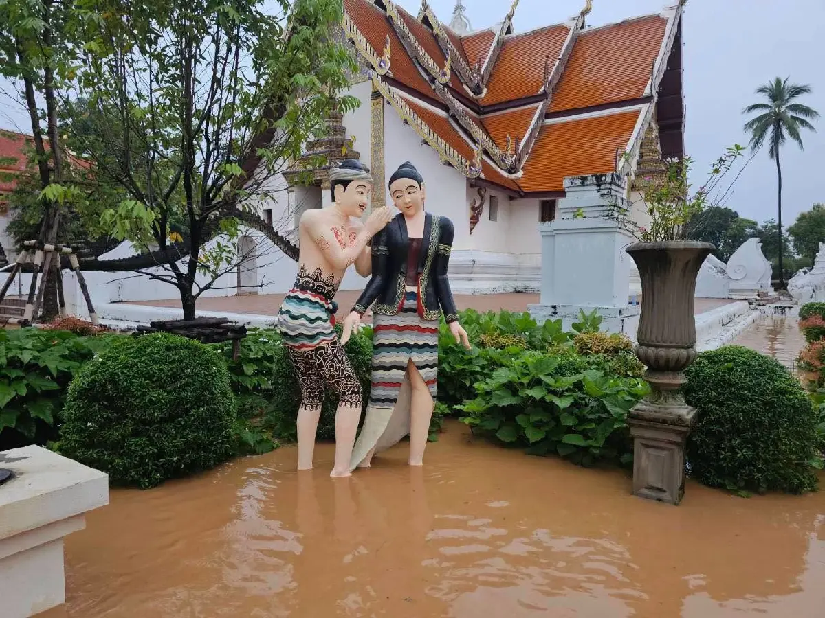 น้ำท่วมน่าน 2569 มวลน้ำทะลักเข้า 'วัดภูมินทร์' เตือนเหนือ รับมือฝนซ้ำ