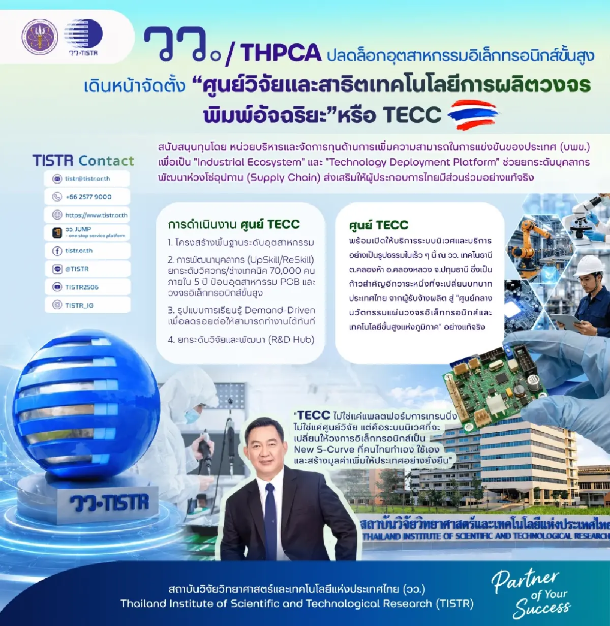 TECC “ศูนย์วิจัยวงจรพิมพ์อัจฉริยะ” วว.เดินหน้าขับเคลื่อนอุตฯ อิเล็กทรอนิกส์ขั้นสูง