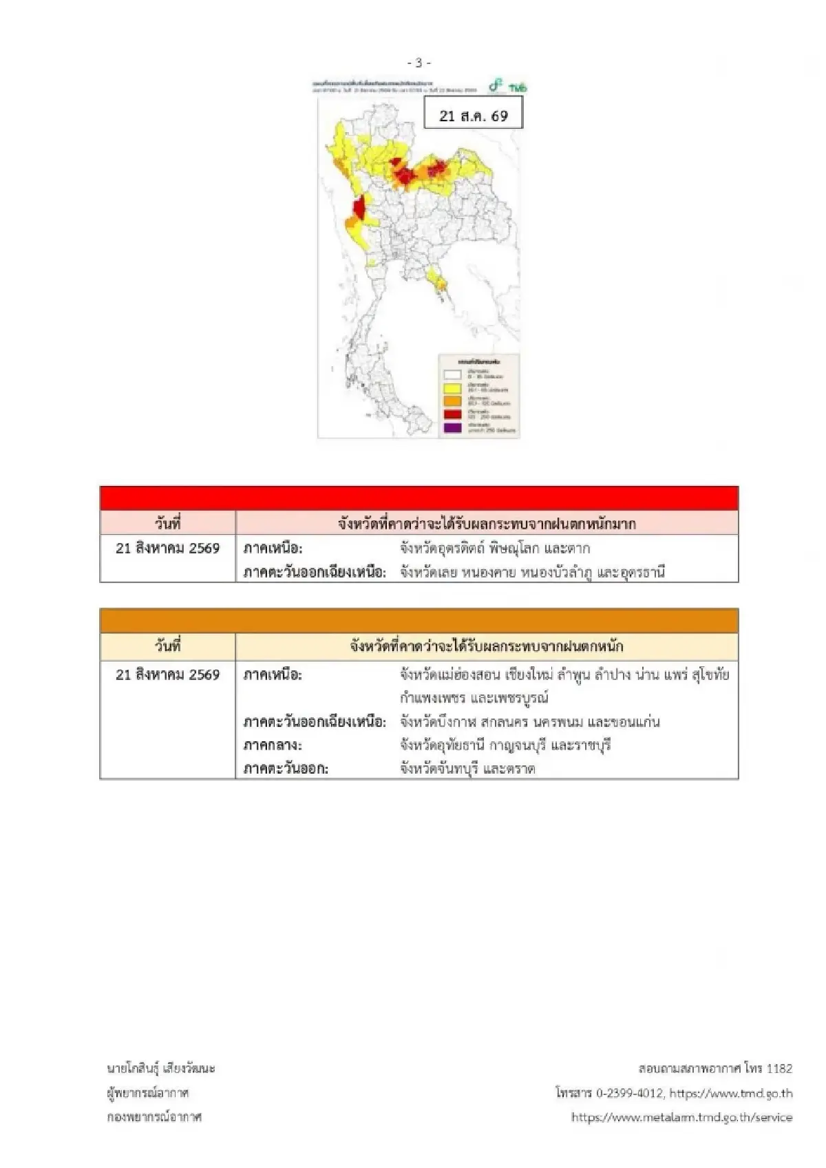 ประกาศกรมอุตุ ฉ. 10 มรสุมเข้าภาคเหนือ อีสาน ฝนตกหนัก ช่วง 2 วันนี้