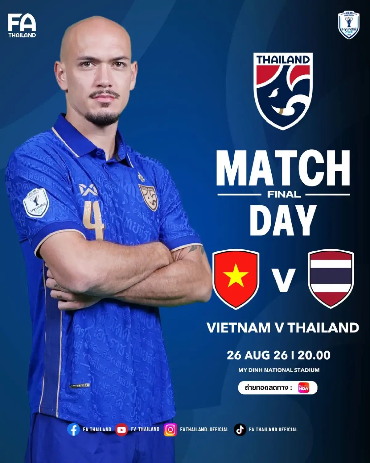 LIVE 🔴 ถ่ายทอดสด ‘เวียดนาม พบ ไทย’ ดูบอลสด ชิงแชมป์อาเซียน 2026 ตัดสินแชมป์