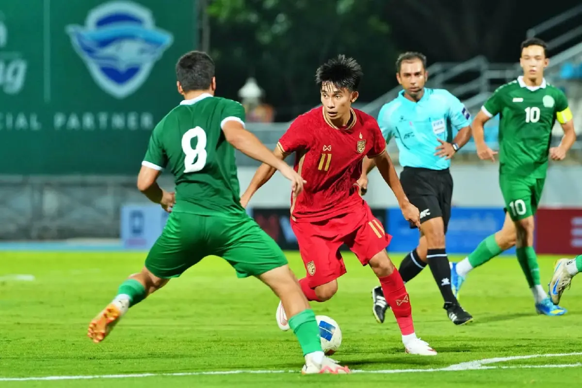 ผลบอล ทีมชาติไทย U20 เฉือนชนะ เติร์กเมนิสถาน U20 1-0 ศึก ชิงแชมป์เอเชีย 2027 รอบคัดเลือก