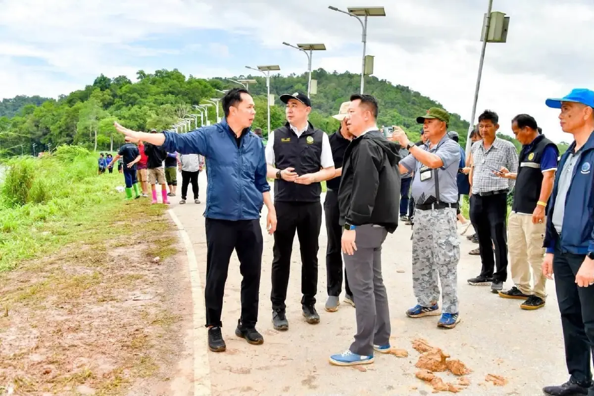 กรมชลฯ ซ่อมสปิลเวย์เขื่อนเขาจุกชั่วคราวสำเร็จ น้ำหยุดล้นแล้ว
