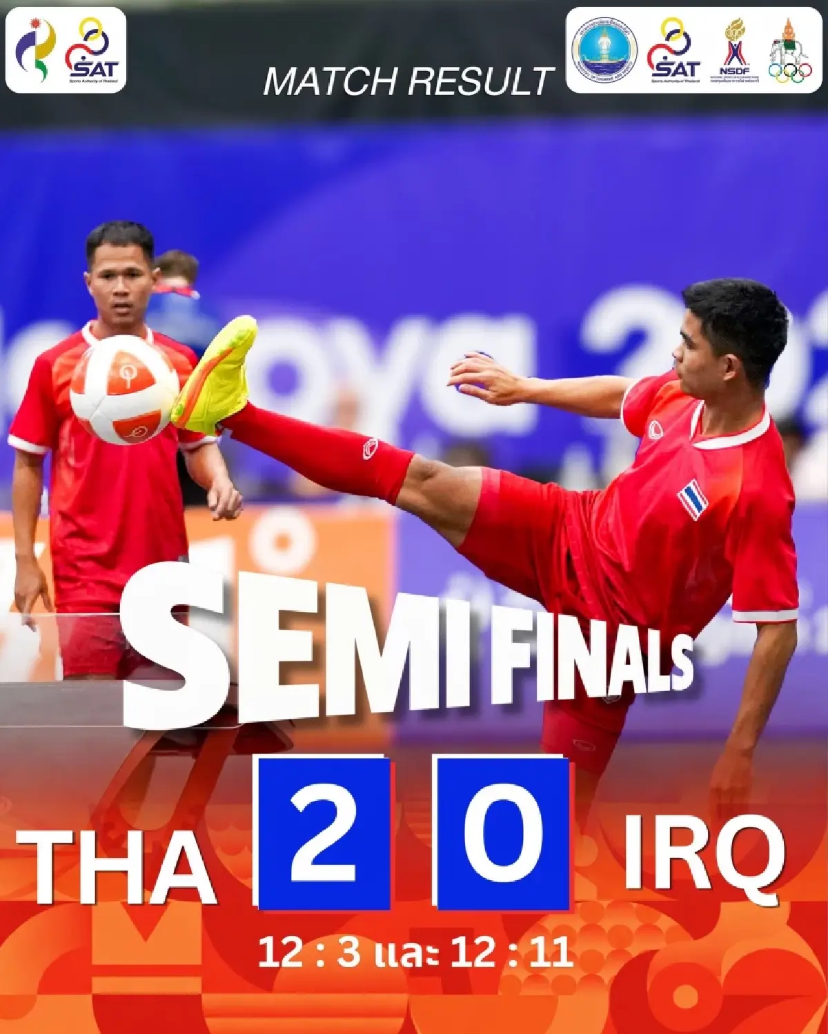 ไร้เทียมทาน! เทคบอลไทย ทะลุชิง 3 ประเภท การันตีเหรียญเอเชียนเกมส์ 2026