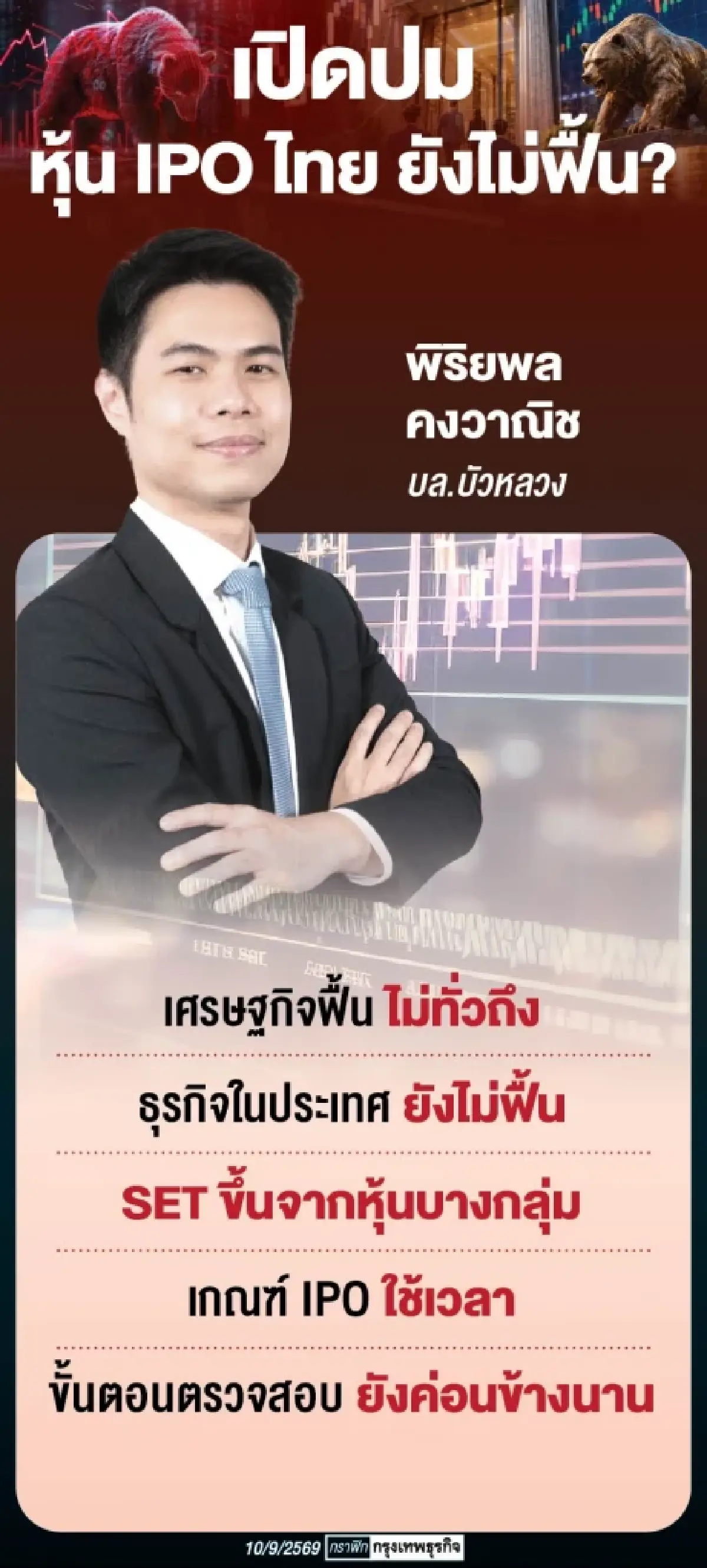 หุ้น‘ไอพีโอ’ซบเซาหนัก เข้าเทรดต่ำสุดในรอบ 20 ปี สวนทางดัชนีพุ่ง 29%