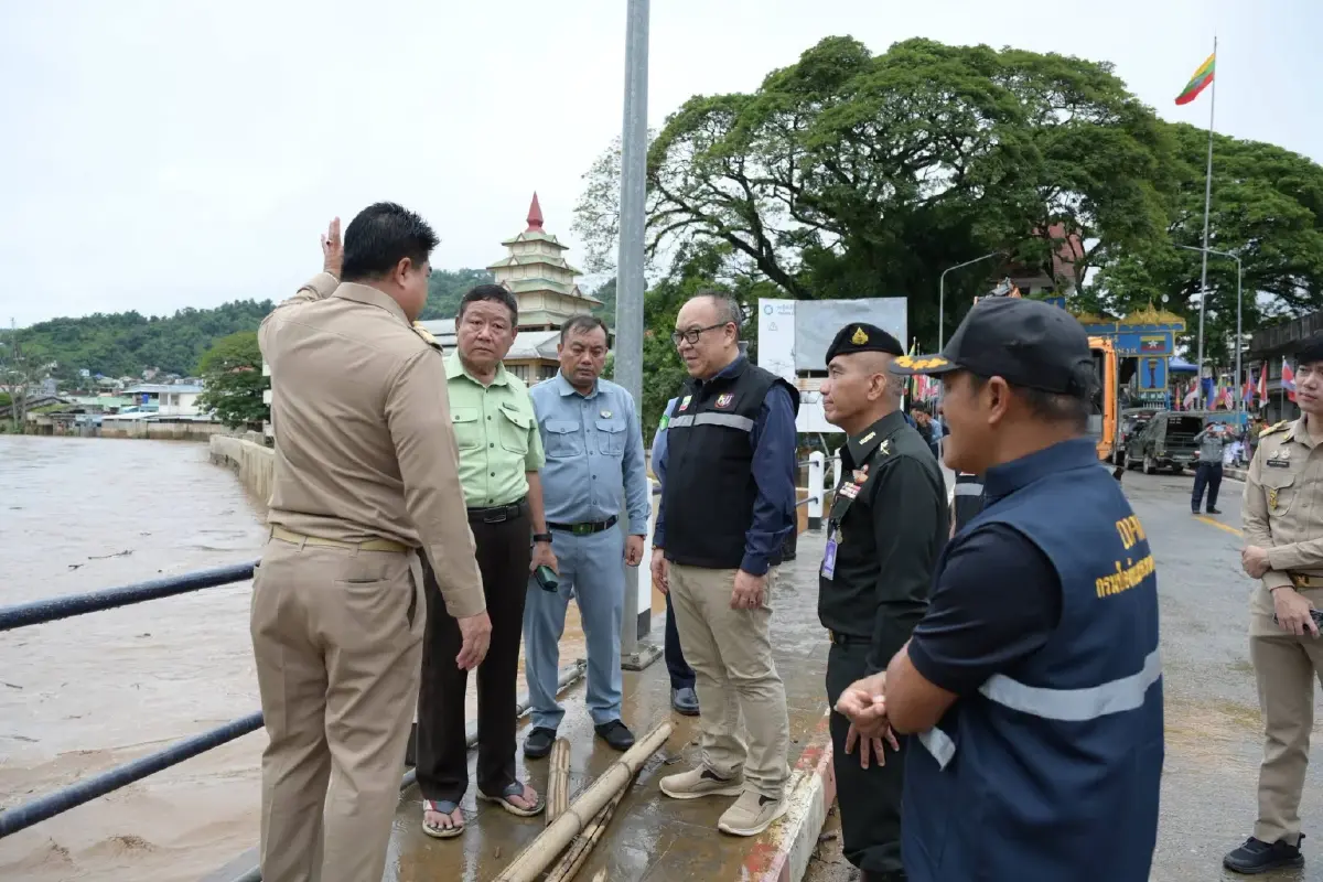 เกาะติดวิกฤตแม่สาย! น้ำทะลักล้นตลิ่ง ไทย–เมียนมา เฝ้าระวัง 24 ชม.