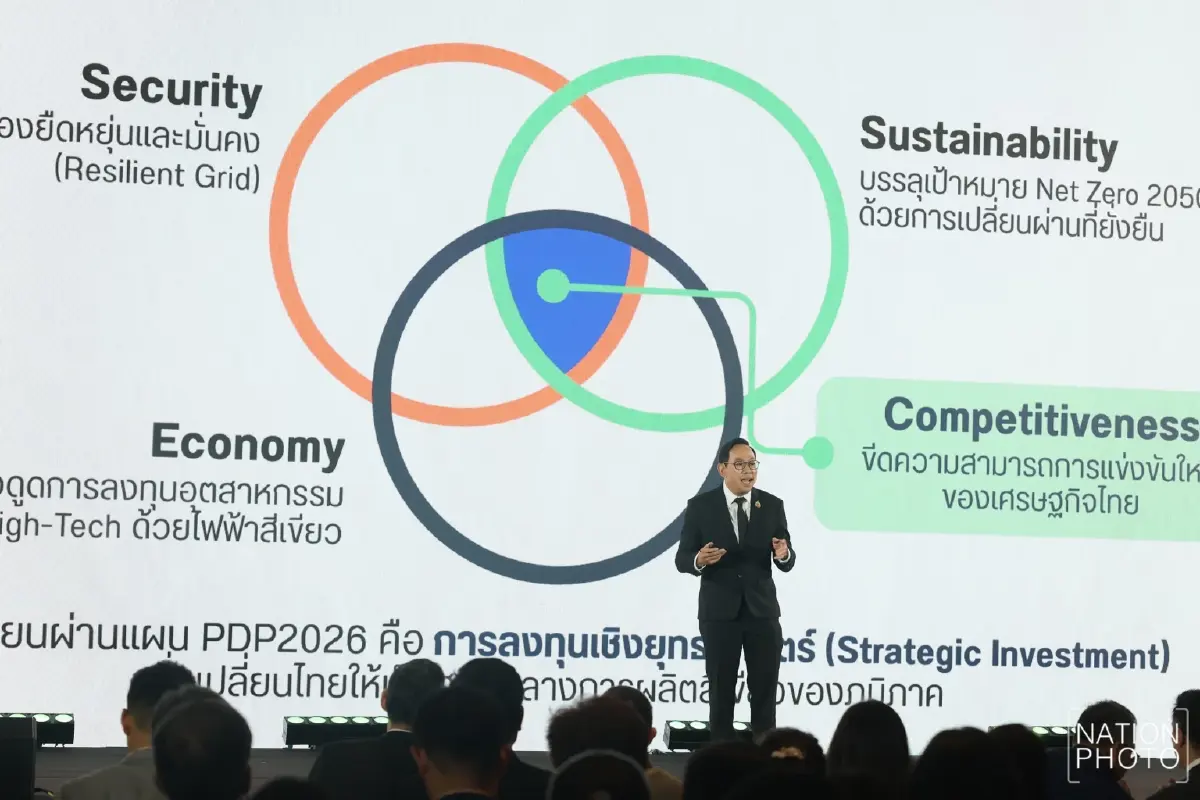 ผอ.สนพ.กางร่างแผน PDP 2026 ตอบโจทย์ลดคาร์บอน ดึงเทคโนโลยีผลิตไฟ คาดค่าไฟเฉลี่ยทั้งแผนไม่เกิน 4 บาท