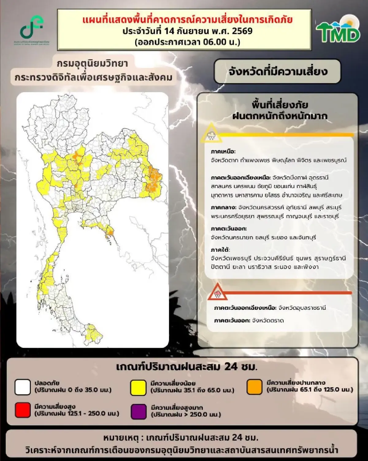 มรสุมเข้าไทย 'ฝนถล่มอีสาน - ตะวันออก' ตกหนัก 70%  กทม. ฟ้าคะนอง