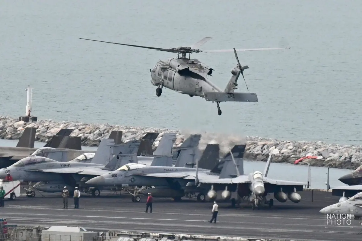 เรือบรรทุกเครื่องบินสหรัฐ USS Abraham Lincoln ถึงไทย ปักหมุดพัทยาพักผ่อน
