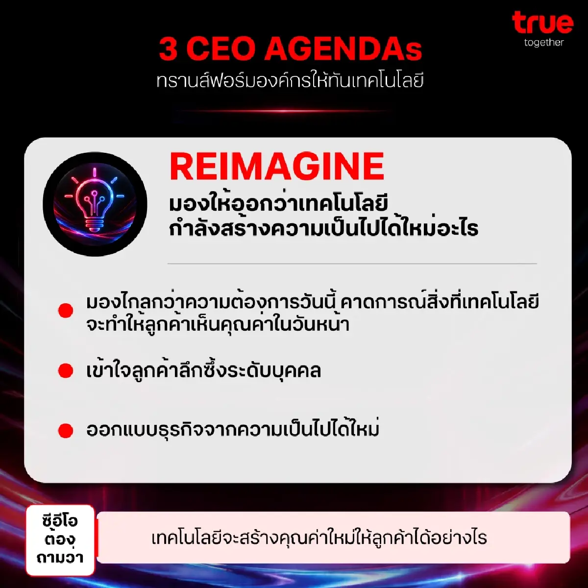 โจทย์ใหญ่ผู้นำธุรกิจ ทรานส์ฟอร์มอย่างไรให้ทันกับการพัฒนาเทคโนโลยี