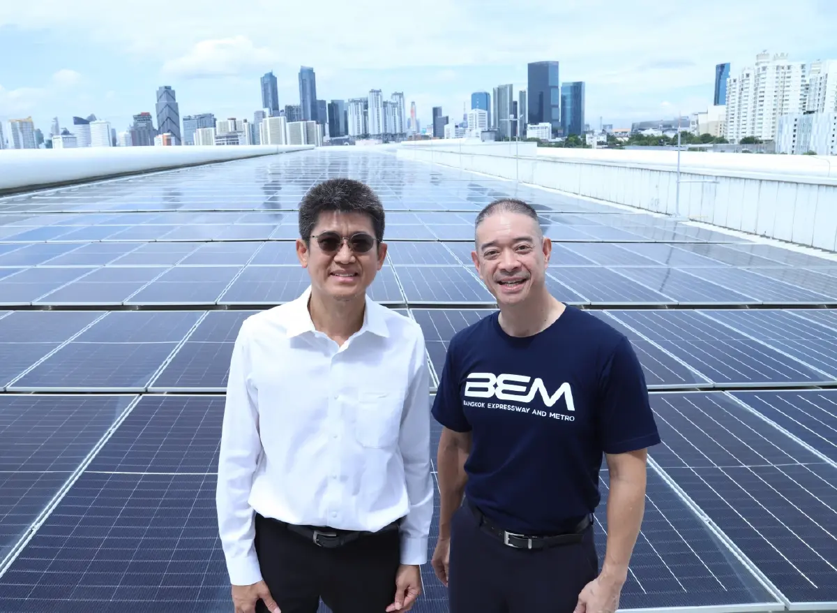 BEM เปิดโซลาร์ฟาร์มต้อนรับ รฟม. โชว์พลังงานสะอาดขับเคลื่อน MRT ลดคาร์บอน 6 พันตันต่อปี