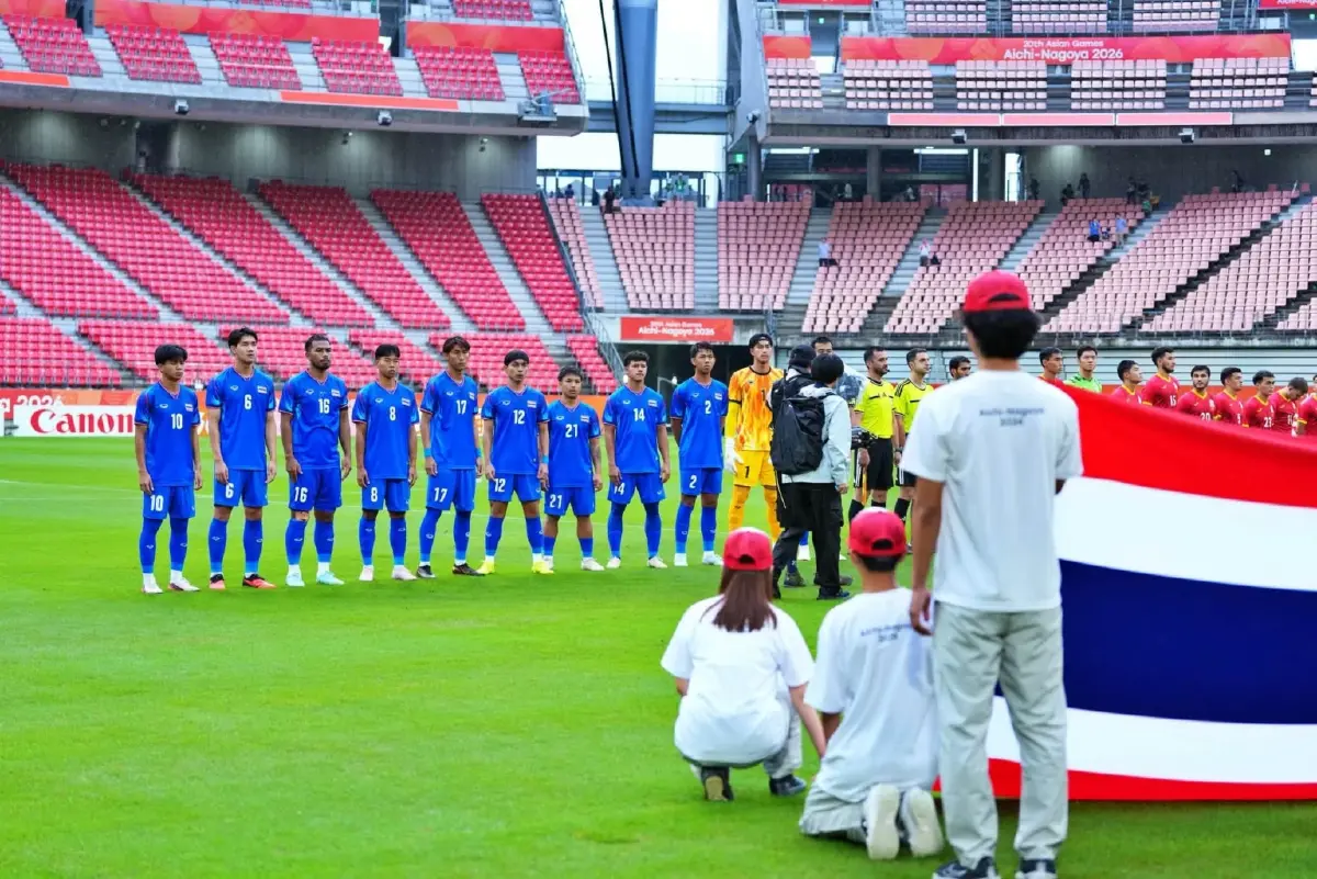 ผลบอล ทีมชาติไทย พลิกชนะ คีร์กีซสถาน 3-2 ประเดิมสนามเอเชียนเกมส์ 2026
