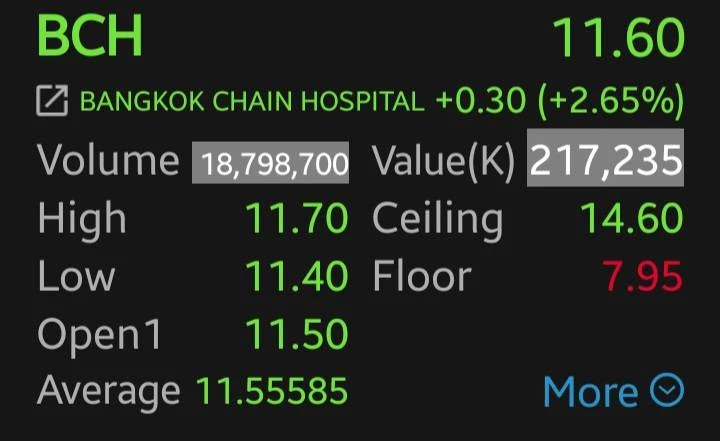 โบรกชี้กลุ่มโรงพยาบาล Q3 ฟื้นเด่น หุ้น BCH บวกนำ 2.65%