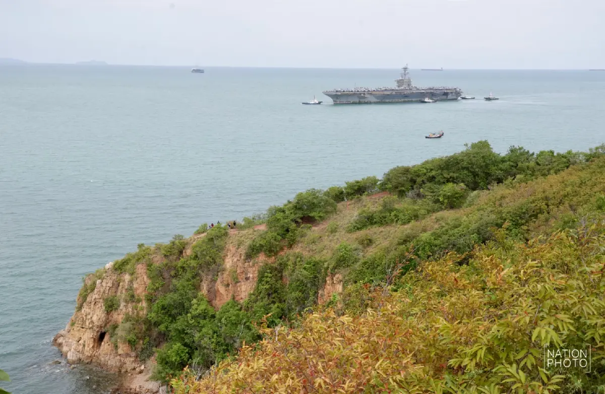 เรือบรรทุกเครื่องบินสหรัฐ USS Abraham Lincoln ถึงไทย ปักหมุดพัทยาพักผ่อน