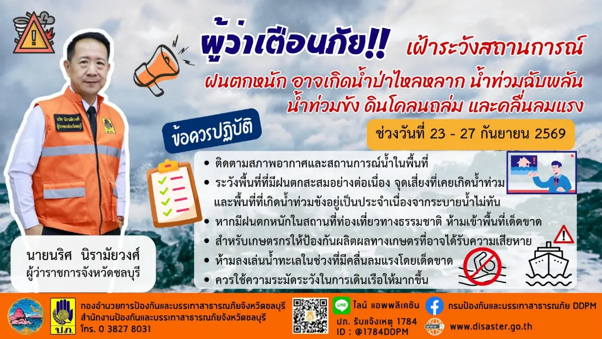 พัทยาฝนตกหนัก แยกมุมอร่อยจมมิด ปิดถนนสาย 3 น้ำไหลเชี่ยว-ท่วมแรง