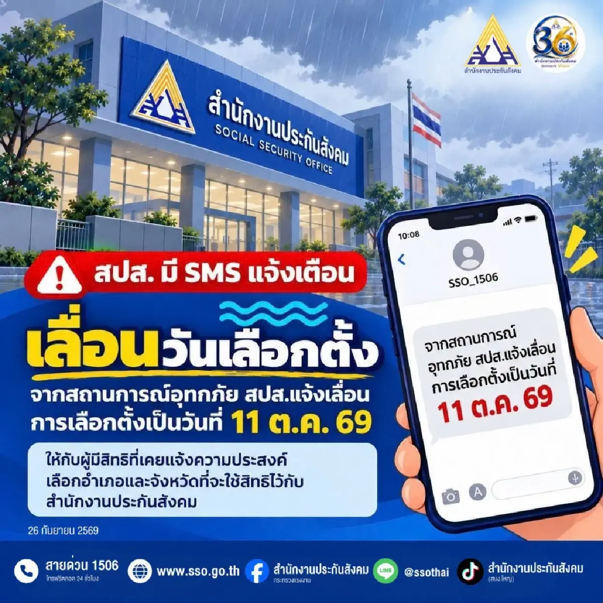 มัดรวมสถานที่ปิดชั่วคราว 28 ก.ย.นี้ - ประกันสังคม เลื่อนเลือกตั้ง