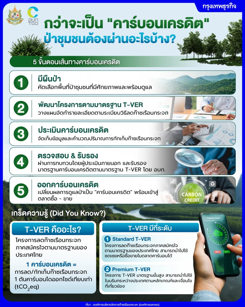 กว่าจะเป็น 'คาร์บอนเครดิต' ป่าชุมชนต้องผ่านอะไรบ้าง?