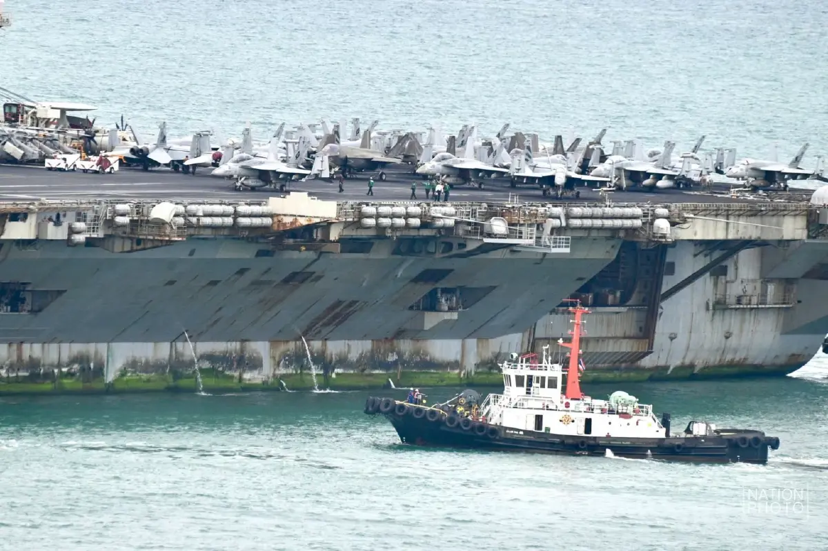 เปิดสภาพเรือ USS Abraham Lincoln กรำศึกหนัก กลางทะเล เกือบ 7 เดือน