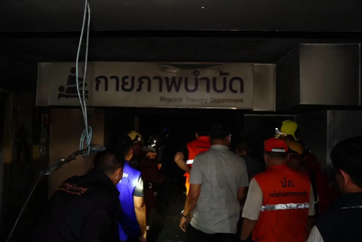ตรวจสอบโครงสร้างด่วน หลังคุมเพลิง รพ.บ้านแพ้ว ได้แล้ว