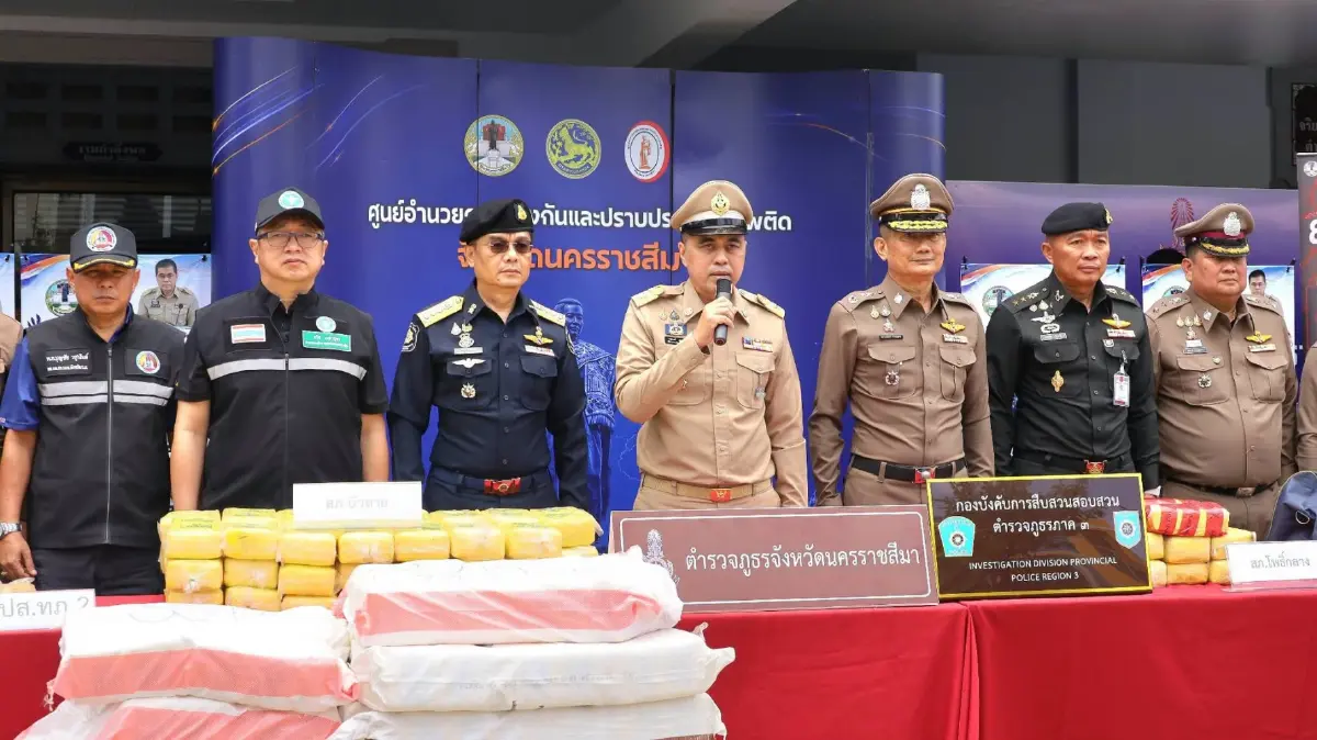 โคราชกวาดล้างยาเสพติด 4 คดี จับ 7 ของกลางยาบ้า 3 ล้านเม็ด