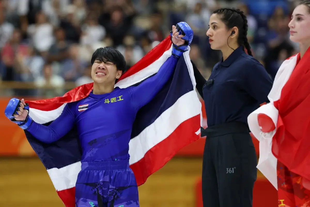 'แอม กัญจุฑา' ต้อนบาห์เรนขาดลอย คว้าทองที่ 4 ทัพไทย เอเชียนเกมส์ 2026