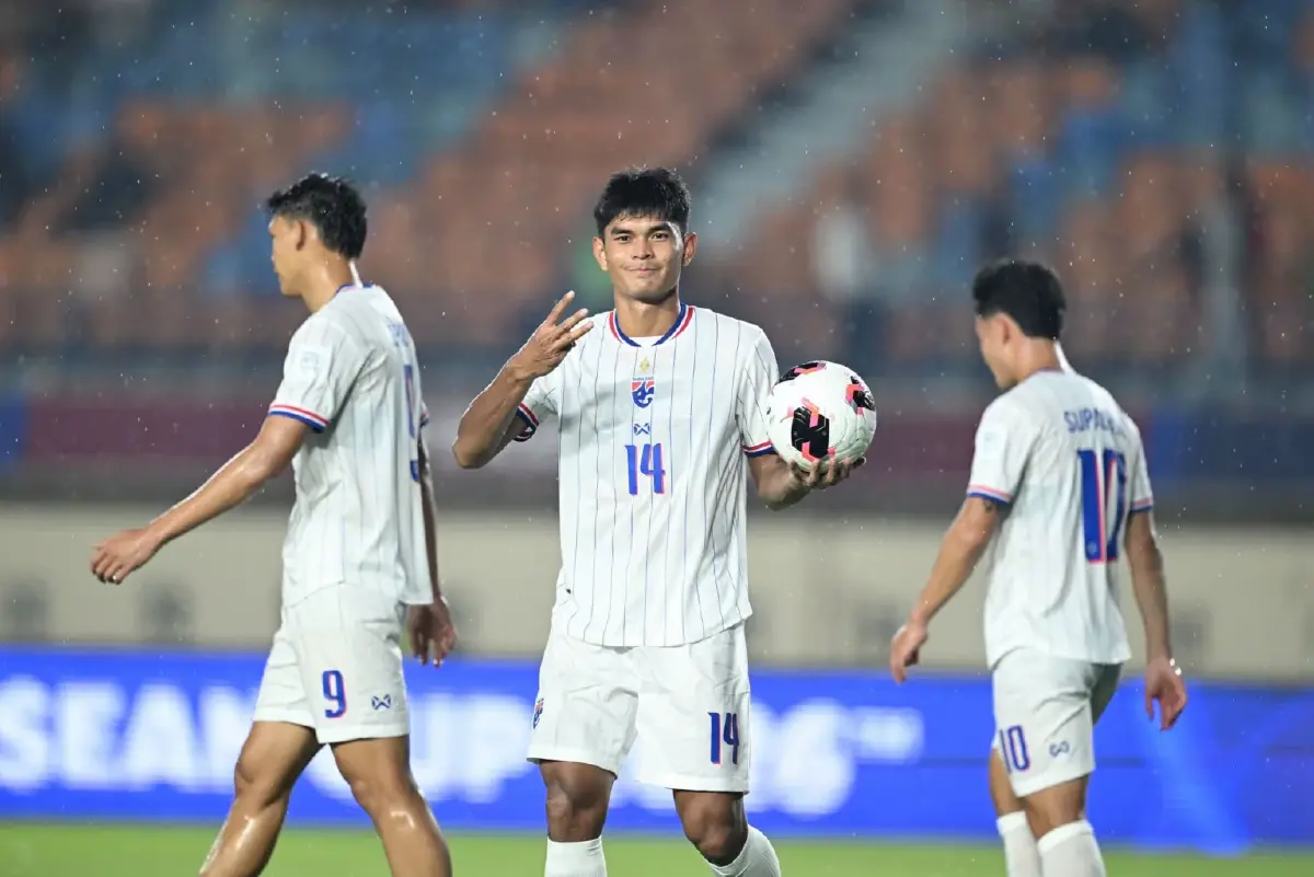 ผลบอล ทีมชาติไทย ชนะ ปากีสถาน 4-0 ประเดิมศึก FIFA ASEAN CUP 2026