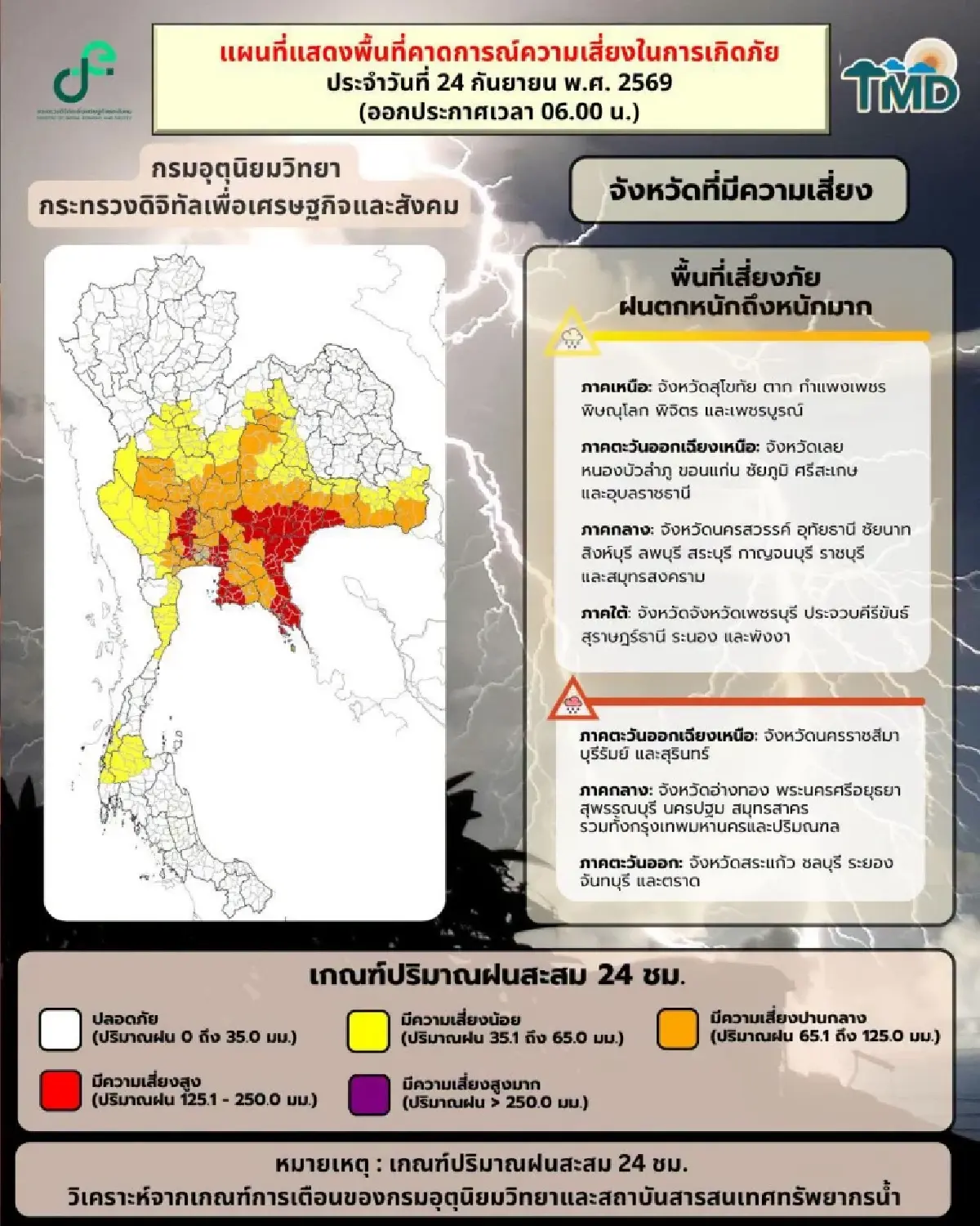 ชลบุรีอ่วม ฝนถล่มมืดฟ้ามัวดิน น้ำท่วมถนน ทล.331 มาบเอียง-แหลมฉบัง