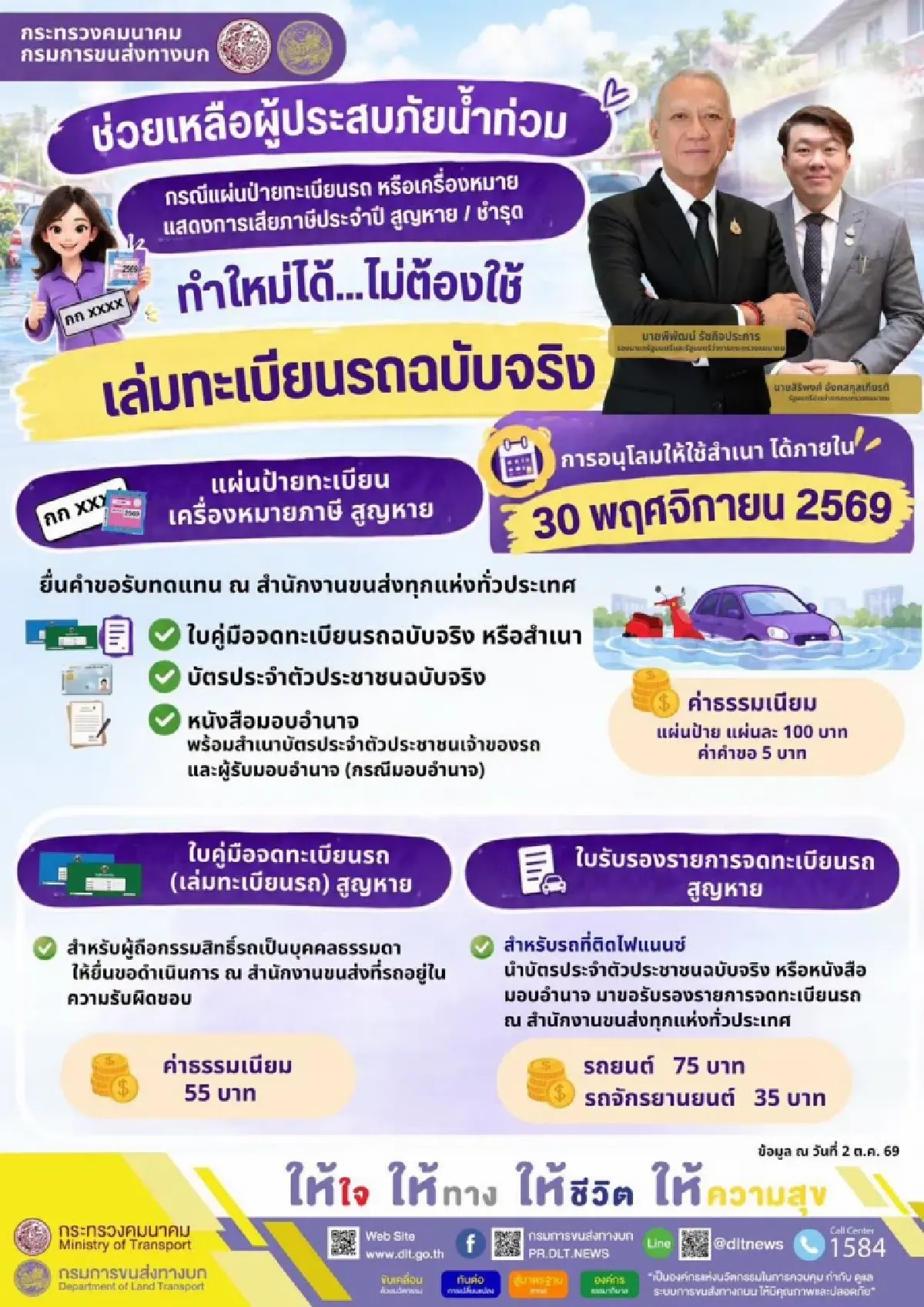 'ทะเบียนรถหาย' ไม่ต้องใช้เล่มตัวจริง ขนส่งฯ อัปเดตขั้นตอนล่าสุด