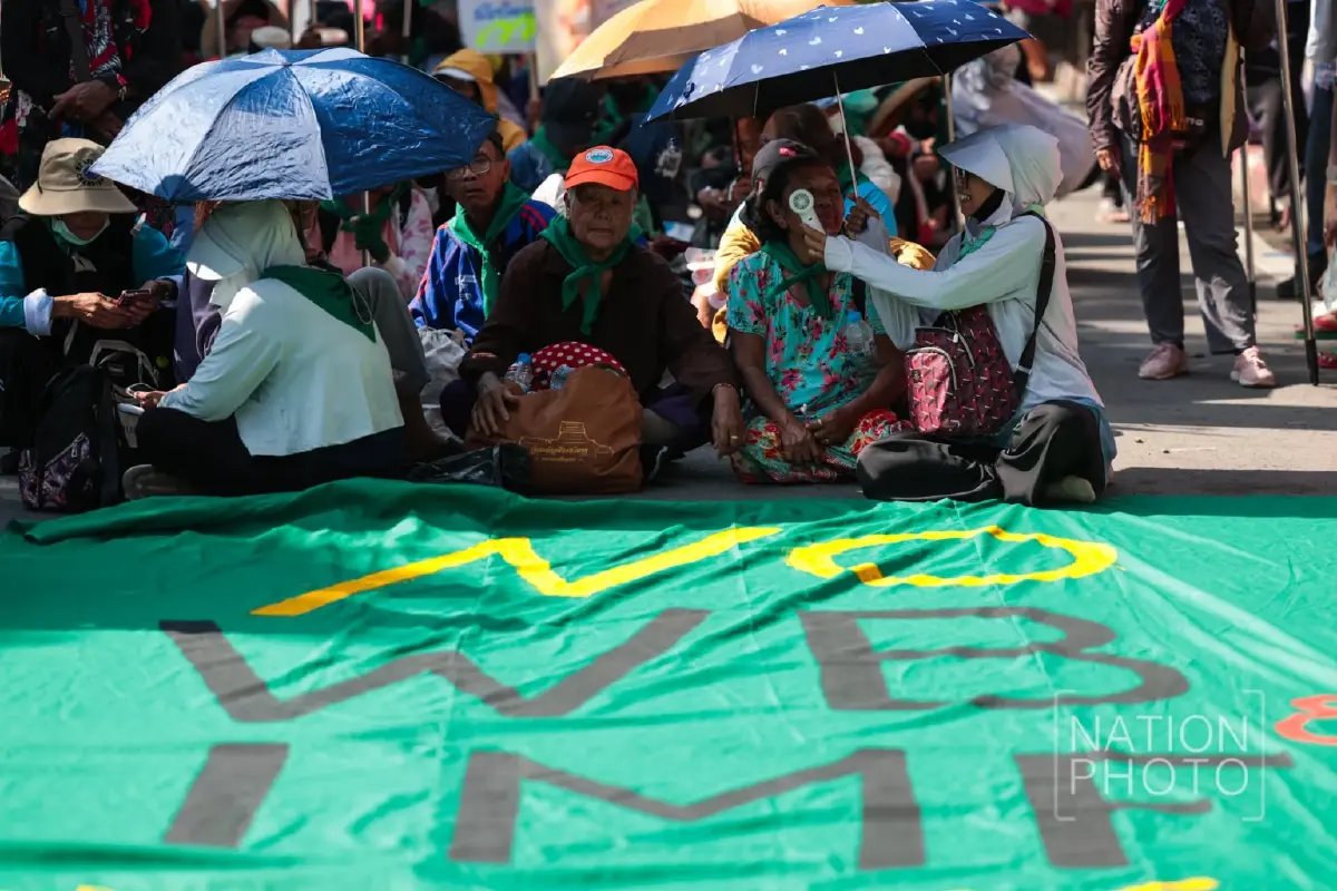 สมัชชาคนจน บุกศูนย์ฯ สิริกิติ์ กดดัน IMF–World Bank ค้านทุนโลก-อธิปไตยทางอาหาร