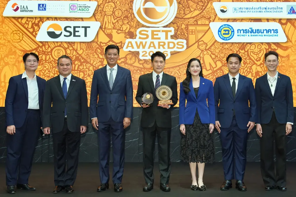 'จตุภัทร์' นำ TOA คว้า 2 รางวัลใหญ่ จากเวที SET Awards 2026 ตอกย้ำศักยภาพธุรกิจสี-วัสดุก่อสร้างไทย