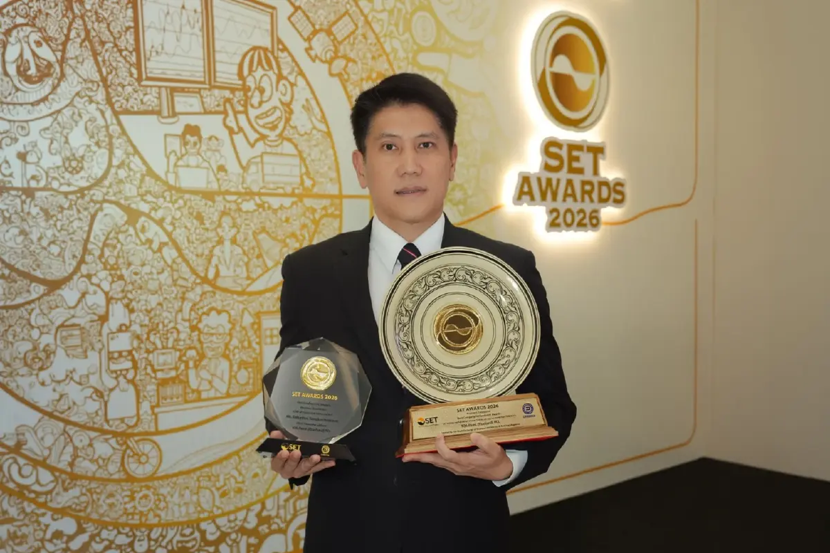 'จตุภัทร์' นำ TOA คว้า 2 รางวัลใหญ่ จากเวที SET Awards 2026 ตอกย้ำศักยภาพธุรกิจสี-วัสดุก่อสร้างไทย