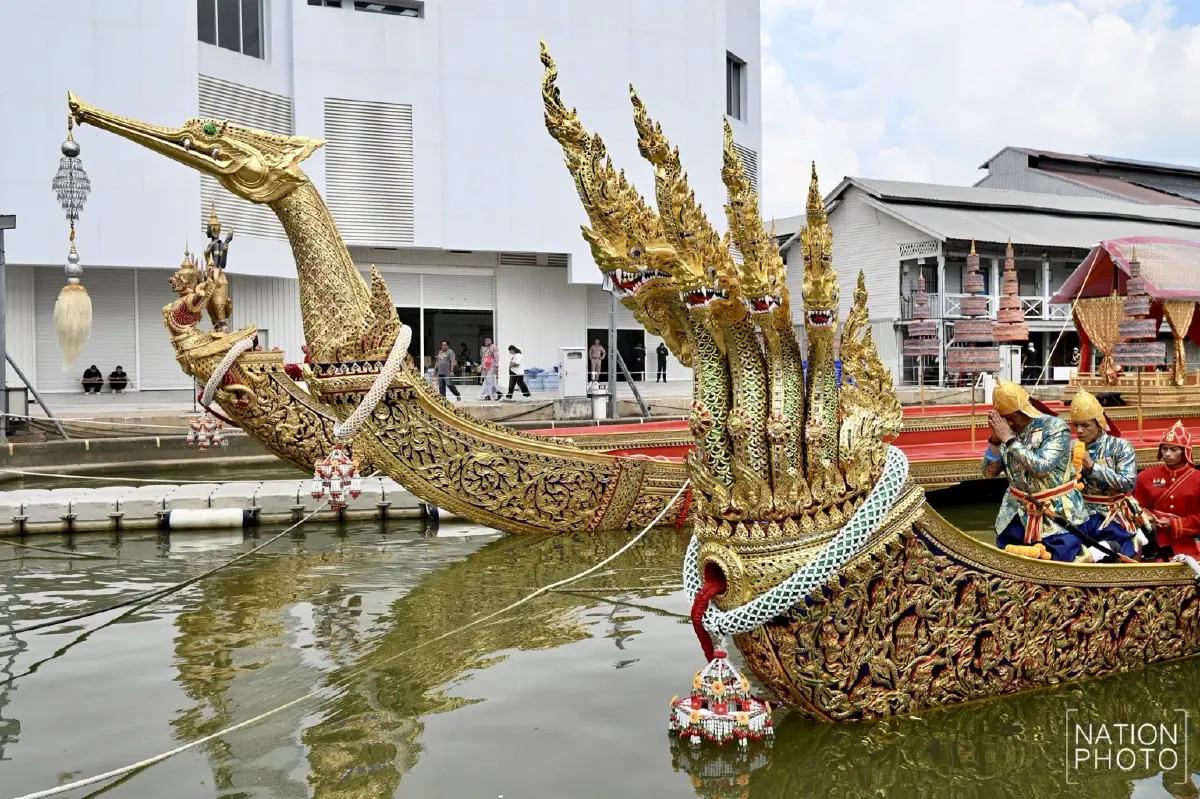 ประมวลภาพ ซ้อมใหญ่เสมือนจริง ขบวนพยุหยาตราทางชลมารค ครั้งที่ 1