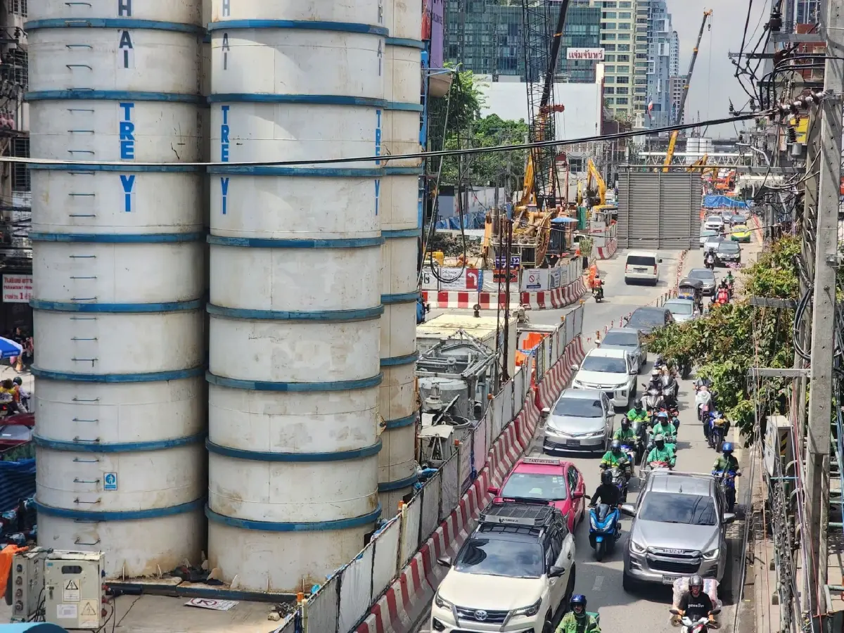 ส่องอนาคต 'ประตูน้ำ' สดจากไซต์งาน รถไฟฟ้าสายสีส้ม คืบหน้ากว่า 41%