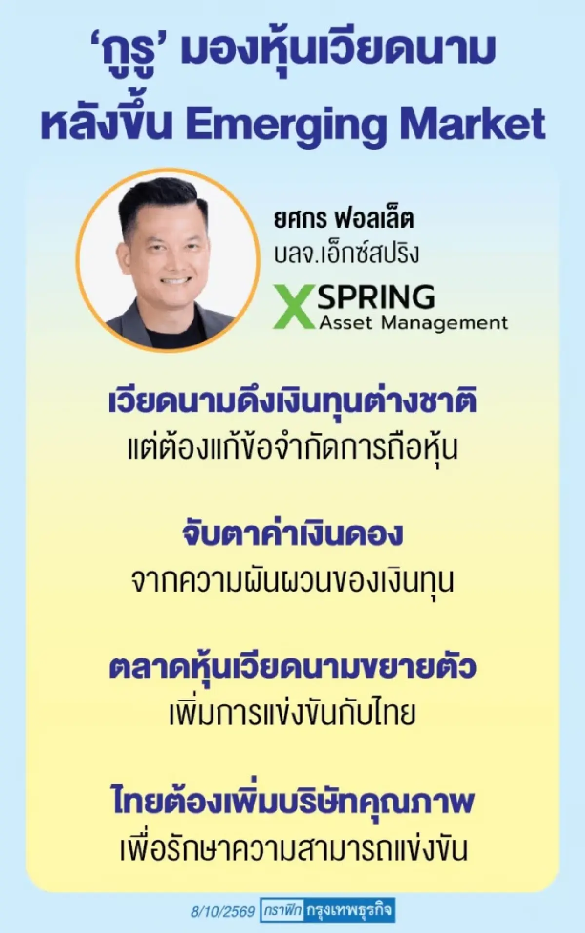 จับตาเวียดนามขึ้น‘ตลาดเกิดใหม่’ ดึง‘ทุนต่างชาติ’ หวั่นไทยตกขบวนหากช้า