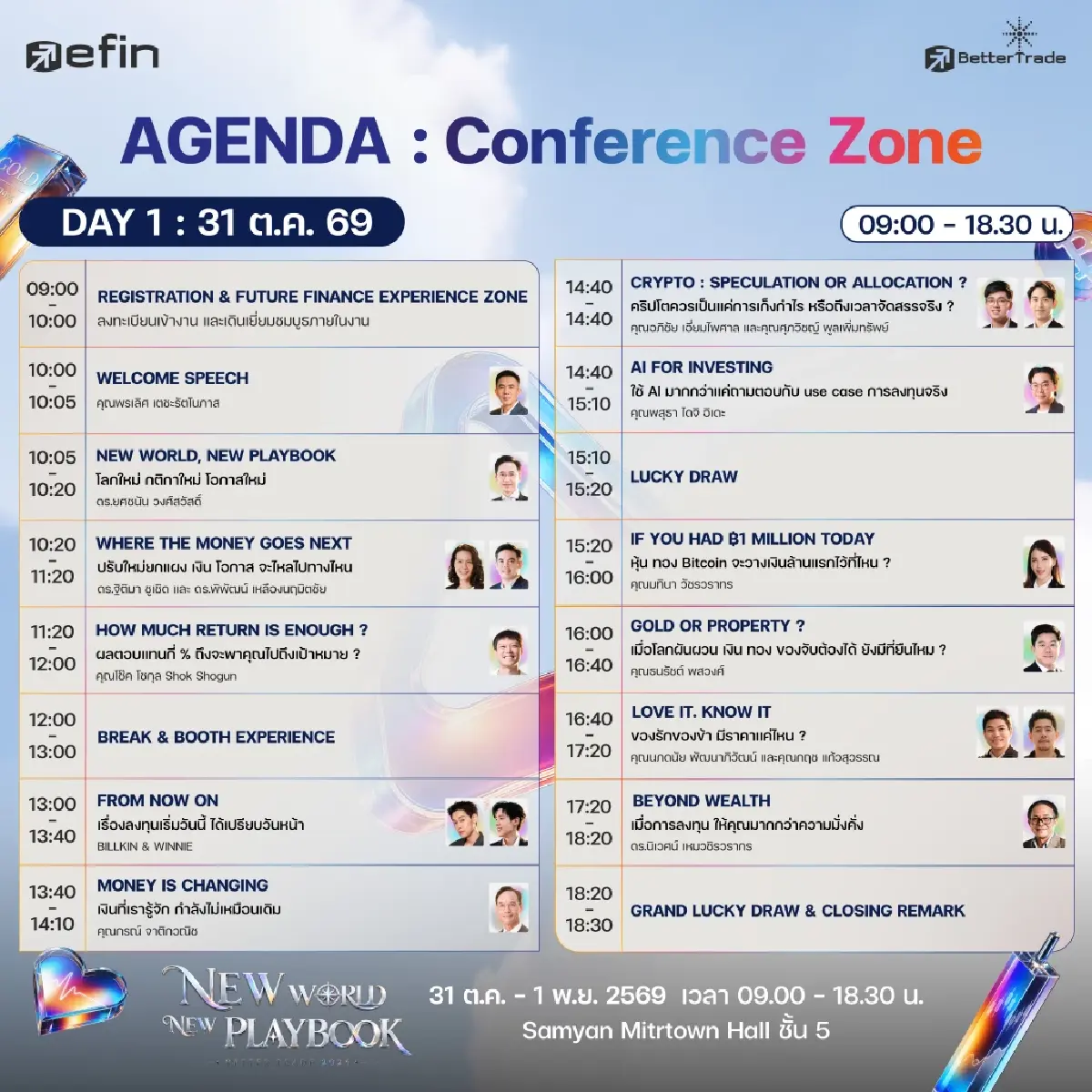 BetterTrade 2026 : New World New Playbook มหกรรมด้านการลงทุน 31 ต.ค. - 1 พ.ย.